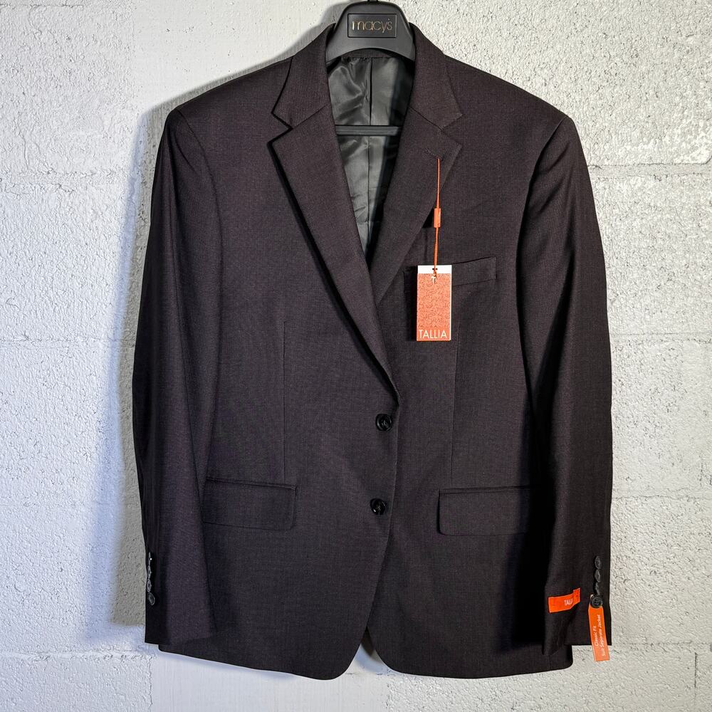Tallia Men's Classic-Fit Suit Separate Jacket - Wine 40S $360